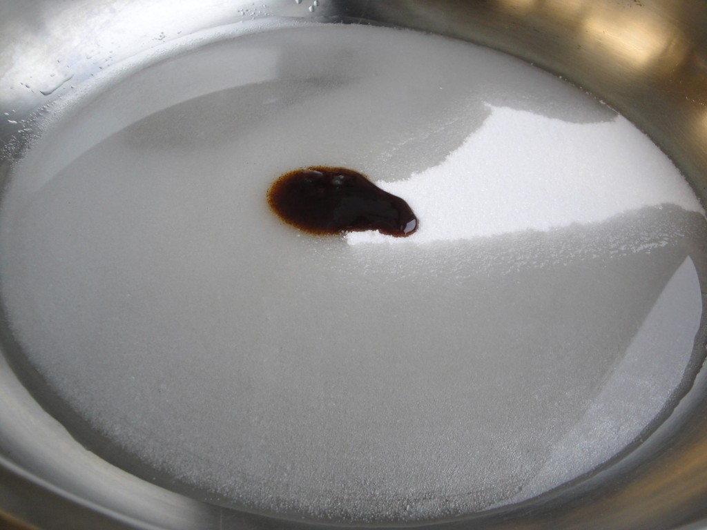 cooking sugar and vanilla