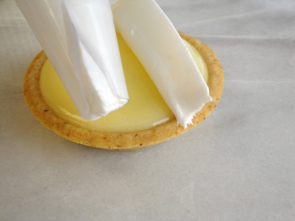 meringue on lemon tart